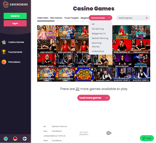 Touch Casino Desktop Preview 2