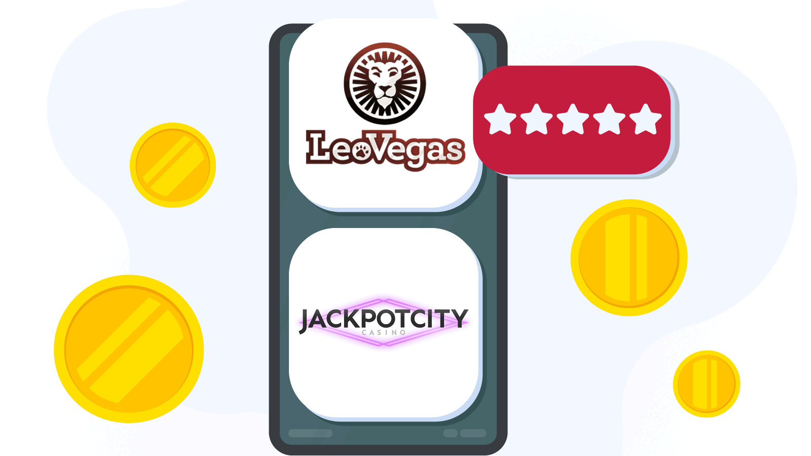 LeoVegas and JackpotCity casino are equivalent in performance