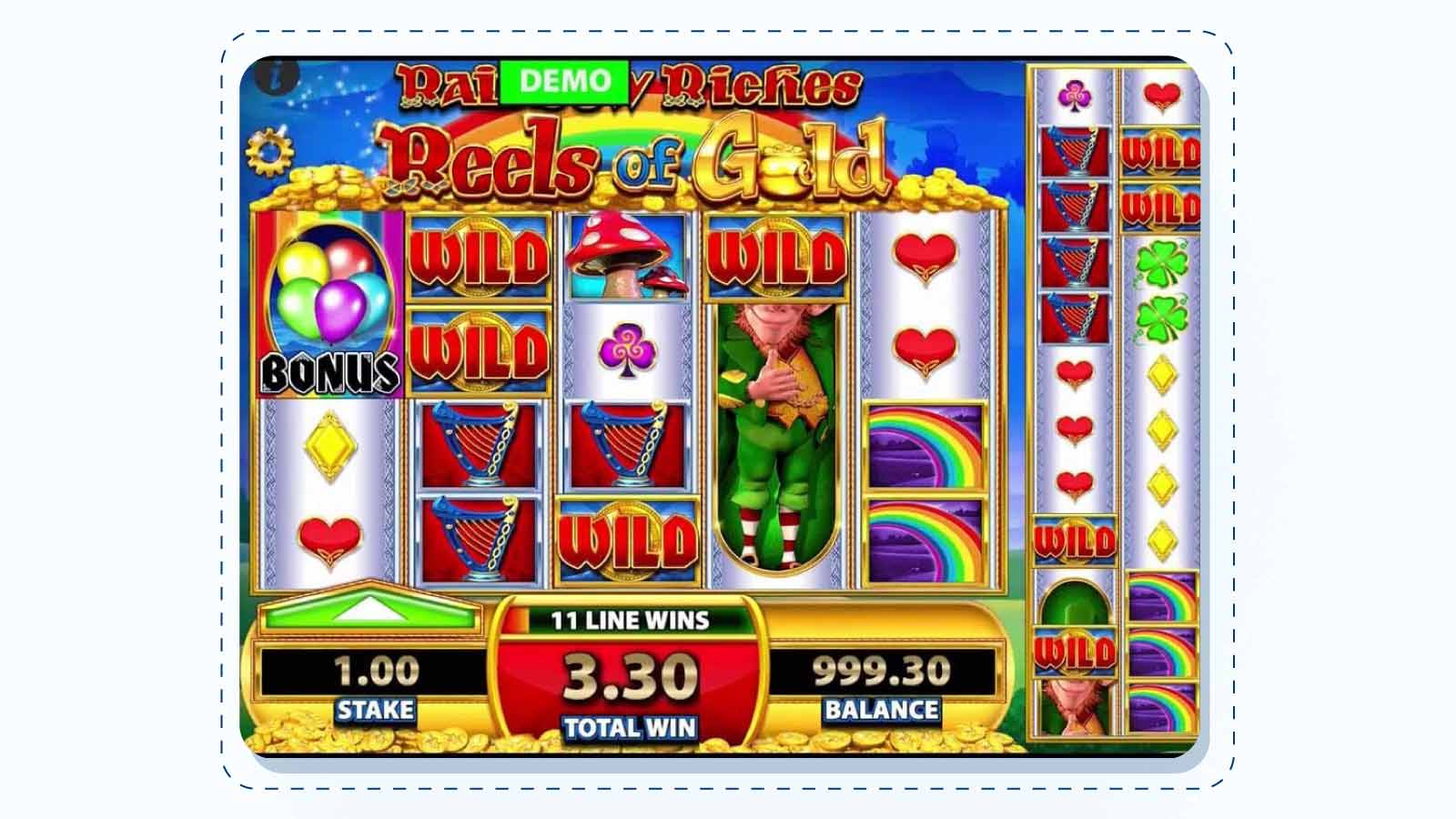 Rainbow Riches Reels of Gold Barcrest – RTP 98% – SG Gaming