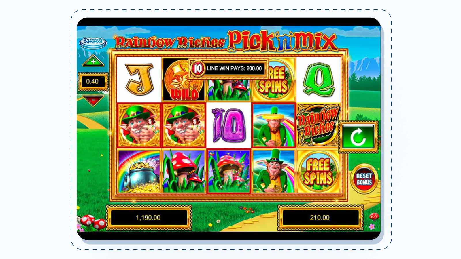 Rainbow Riches Pick n Mix – 98% RTP – Barcrest