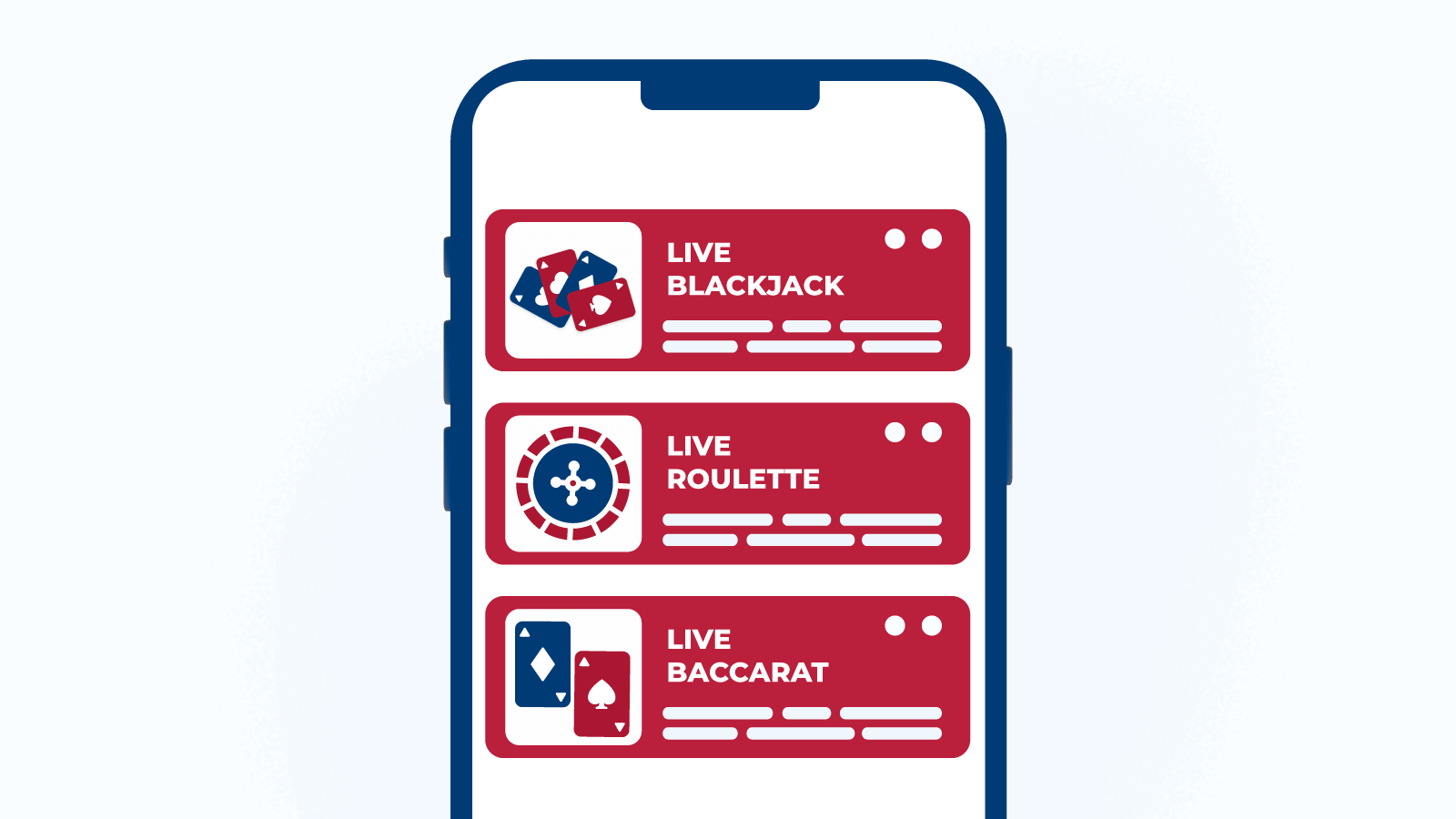 Live mobile casino app options