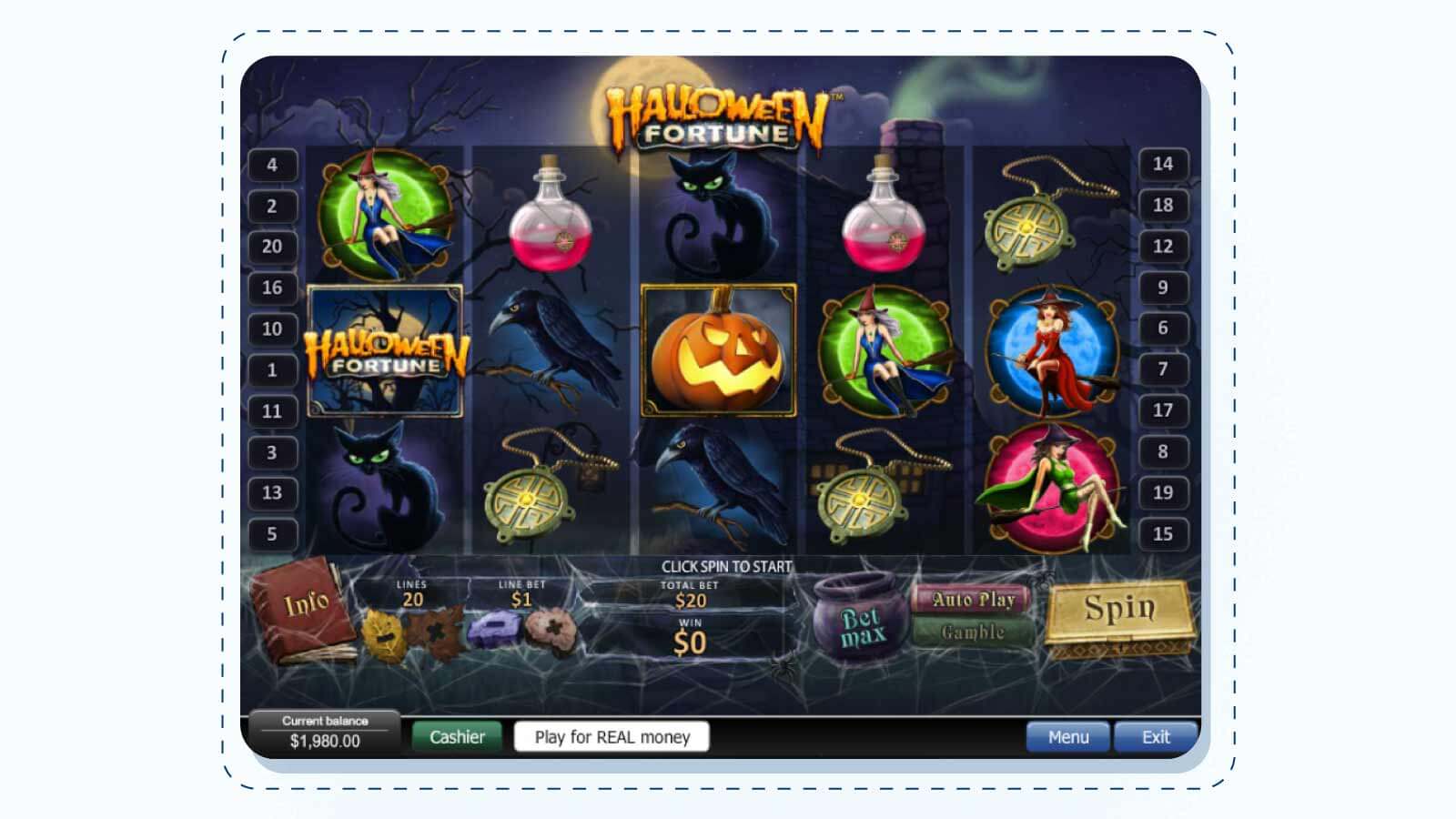 Halloween Fortune – RTP 97.06% – Playtech