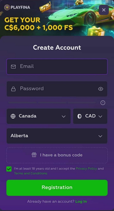 Endorphina Casinos Registration Process Image 1
