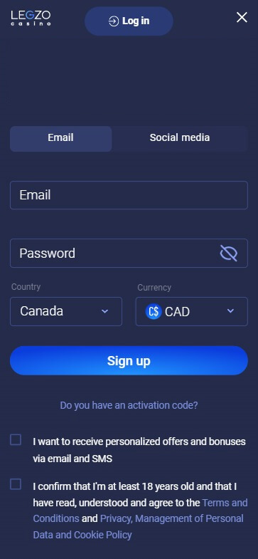 Interac Casinos Registration Process Image 1