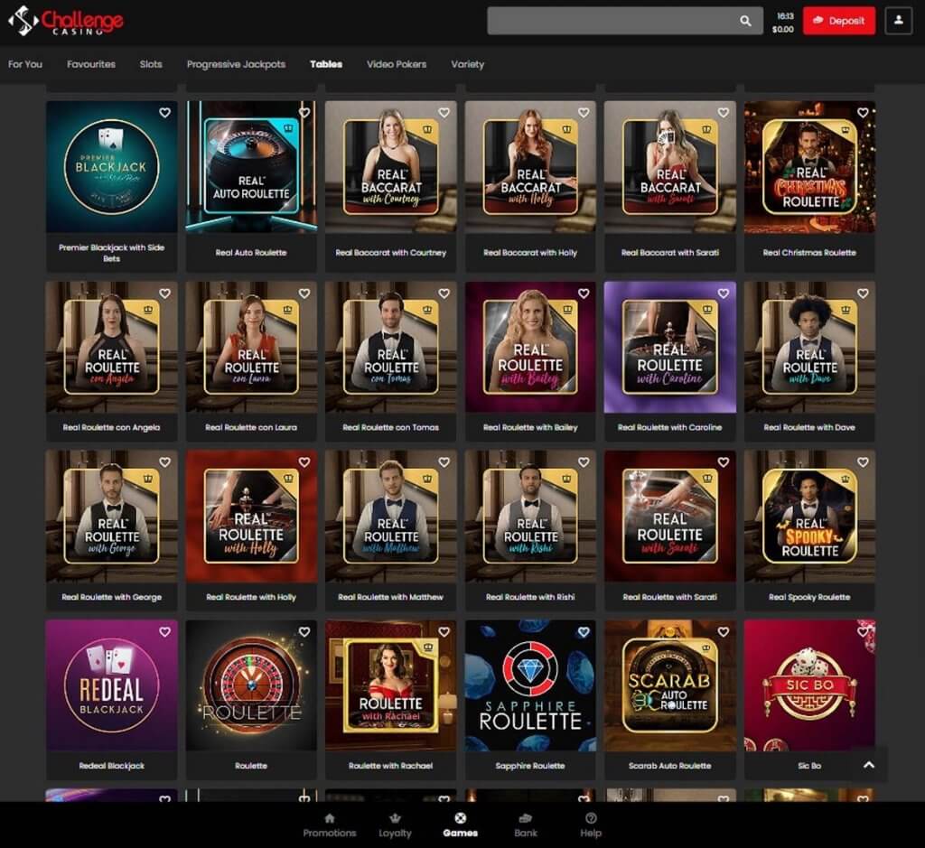 Challenge Casino Desktop Preview 2