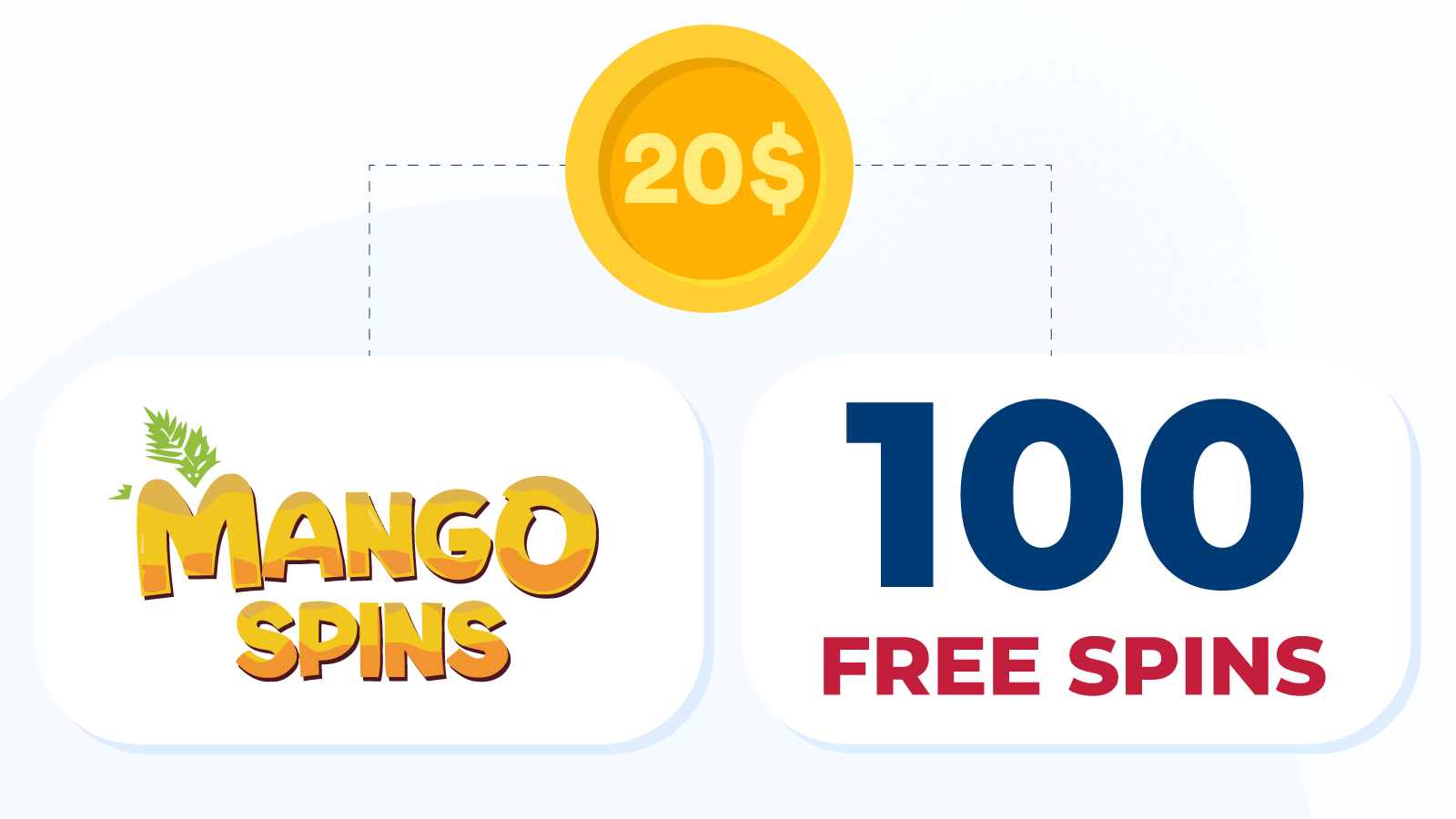 Deposit $20 get 100 no wagering free spins at Mango Spins
