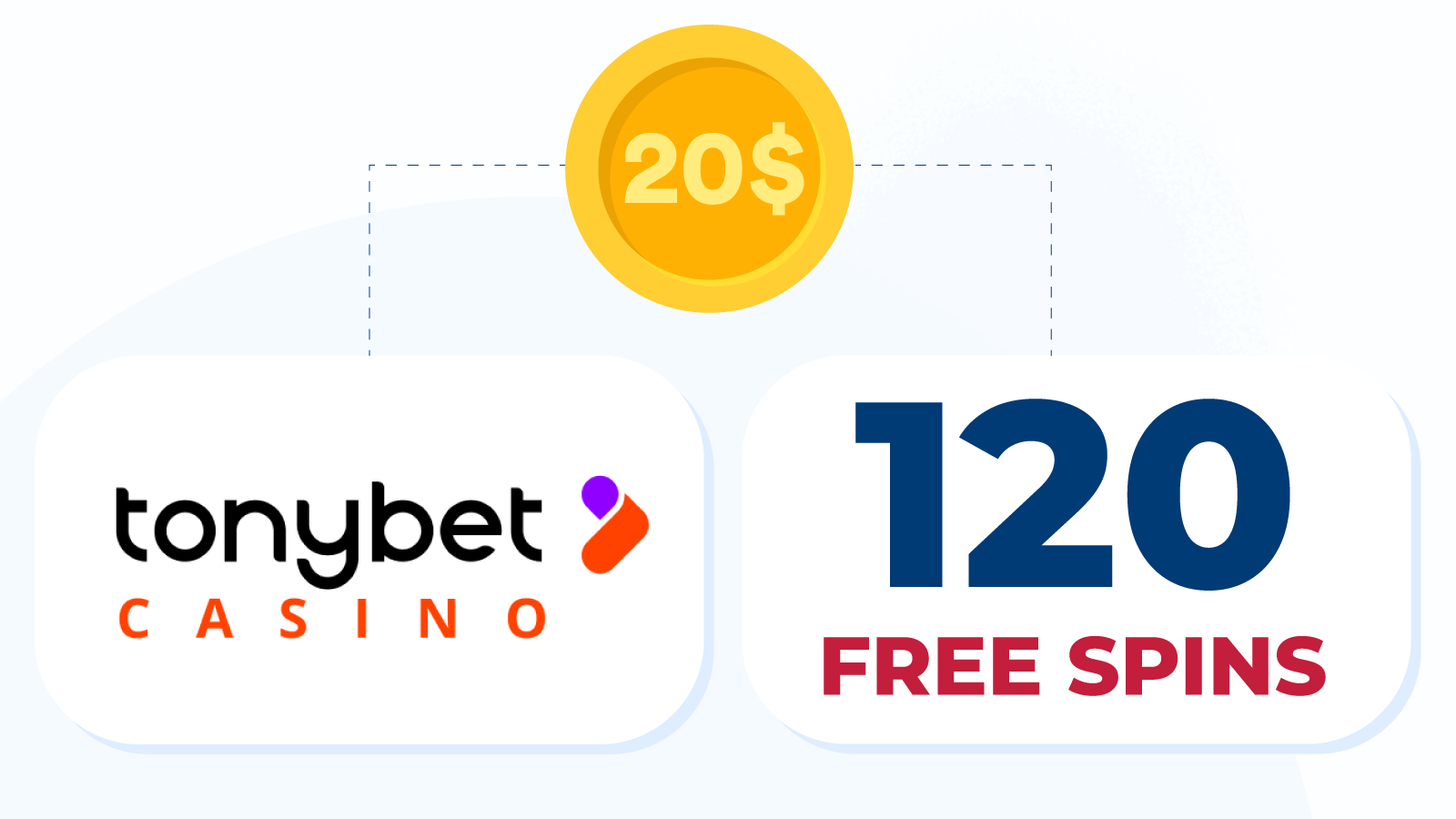 Deposit $20 get 120 free spins at TonyBet Casino