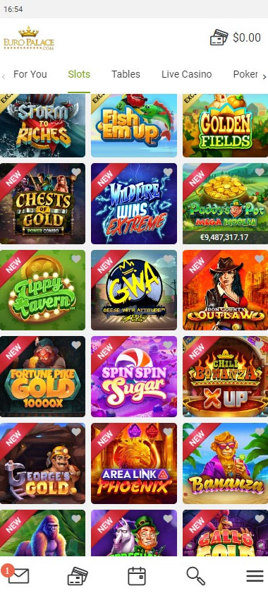 Euro Palace Casino Mobile Preview 1