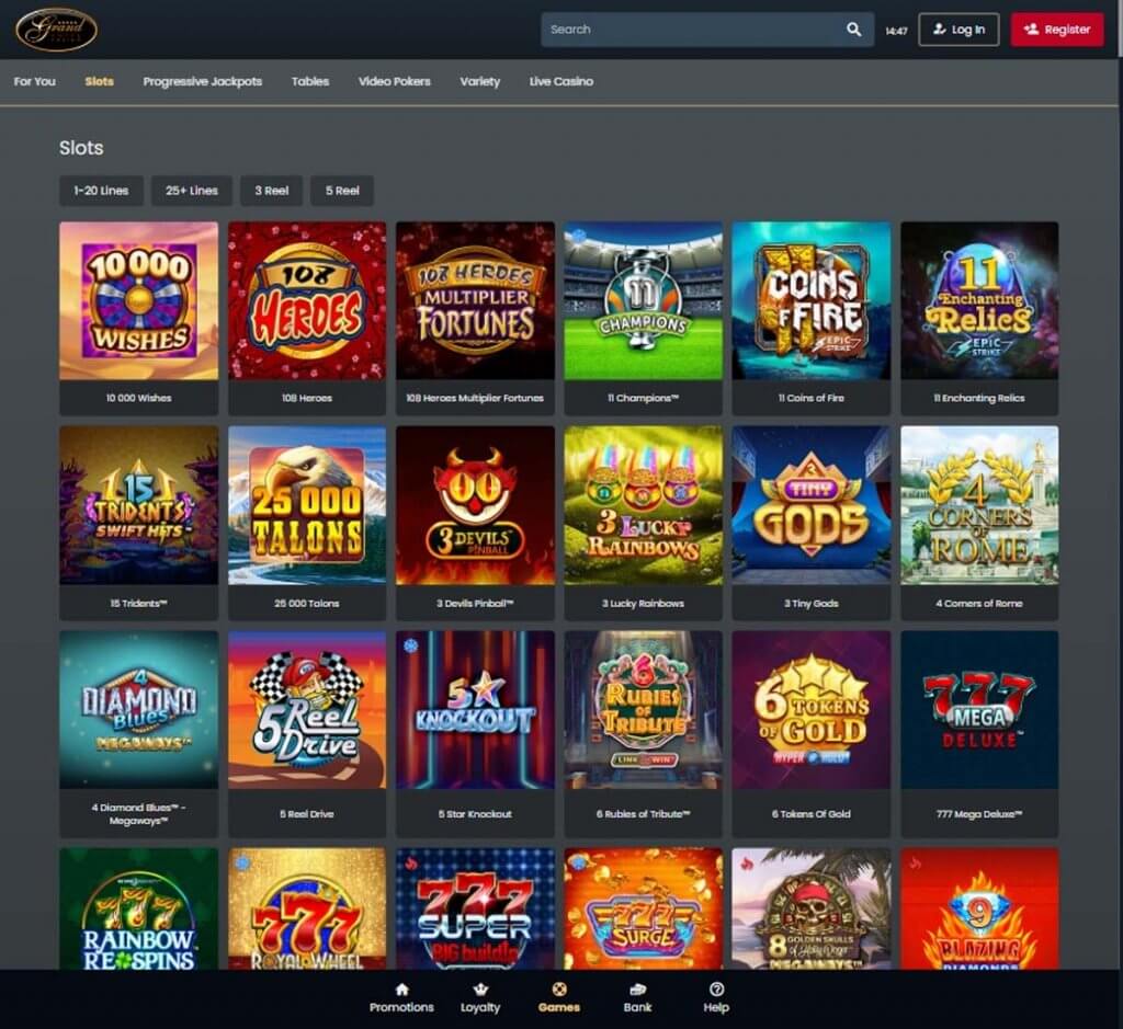 Grand Hotel Casino Desktop Preview 1