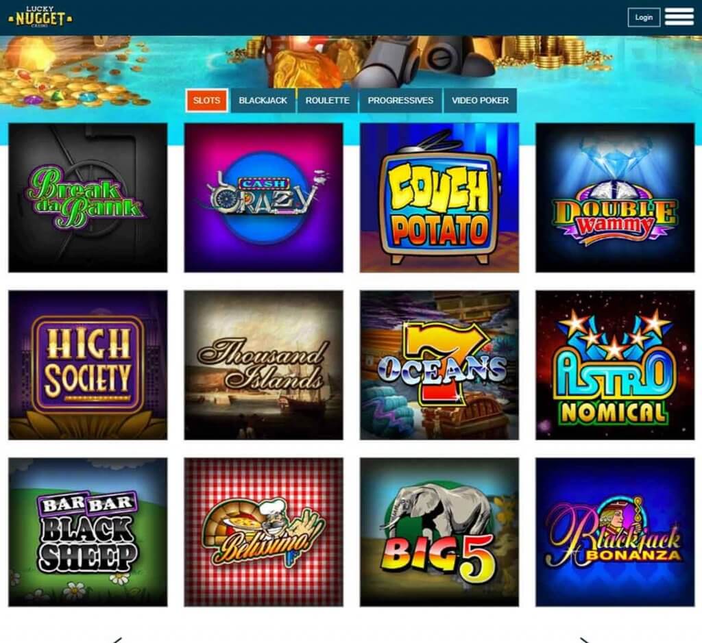 Lucky Nugget Casino Desktop Preview 2