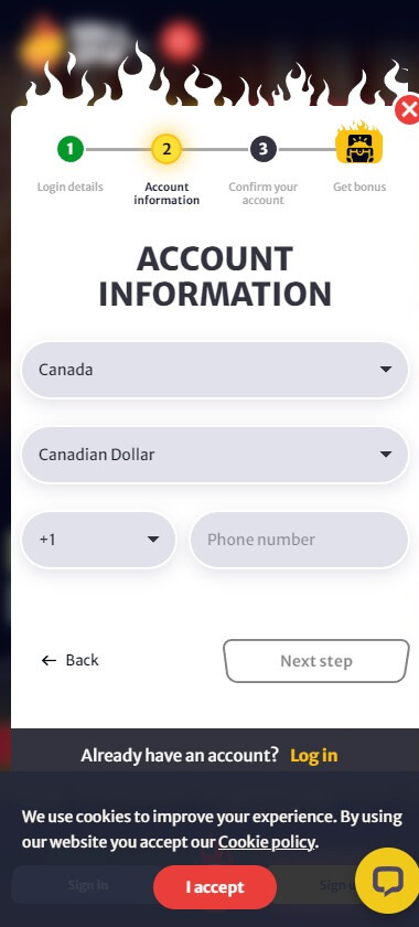 Quickspin Casinos Registration Process Image 2