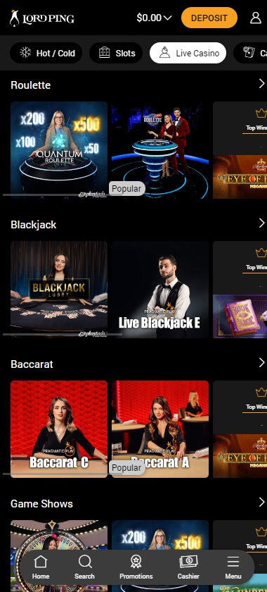 Bally Casinos Mobile Preview 1