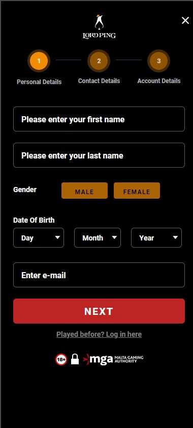 LordPing Registration Process Image 1