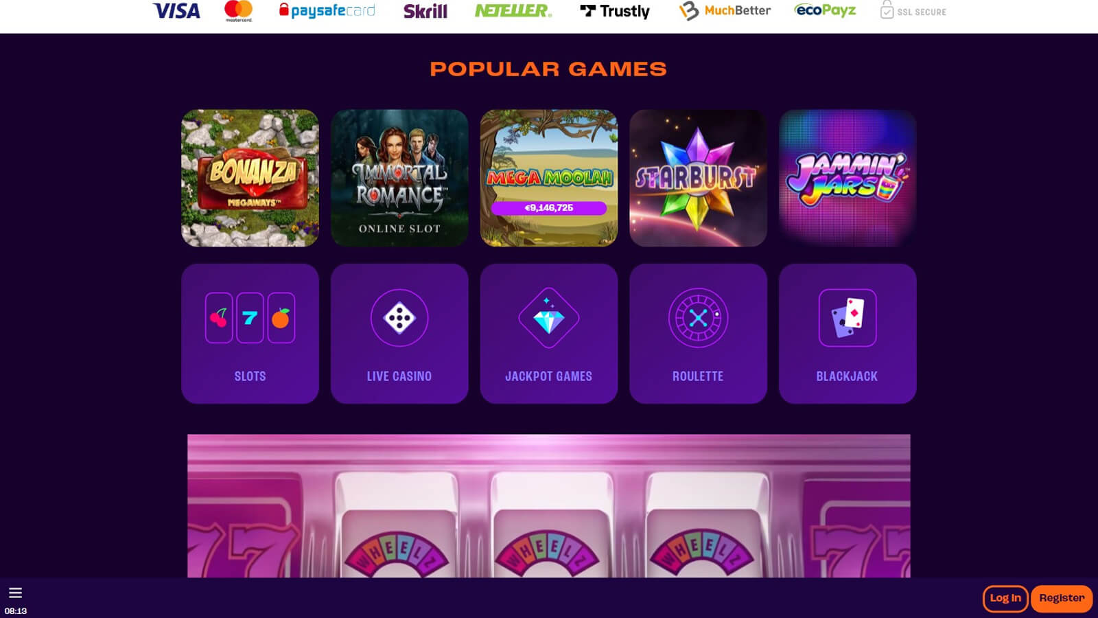 Wheelz #1. Best online casino Canada for slots