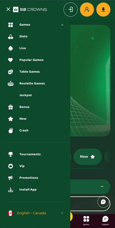 50 Crowns Casino Mobile Preview 1