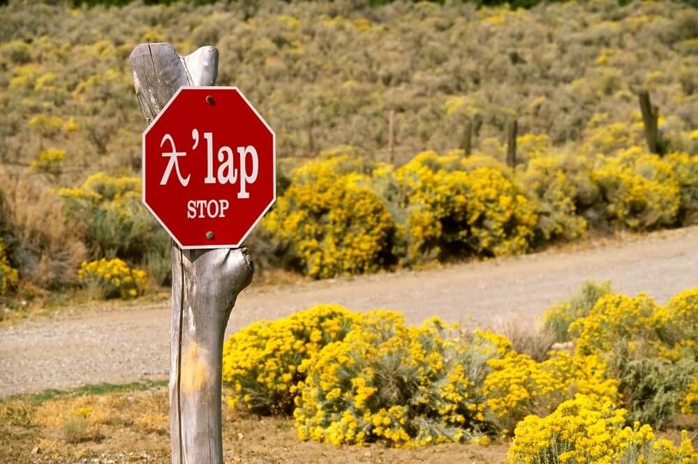 Road sign in First Nations language