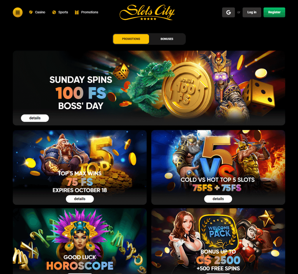 Slots City Casino Desktop Preview 1