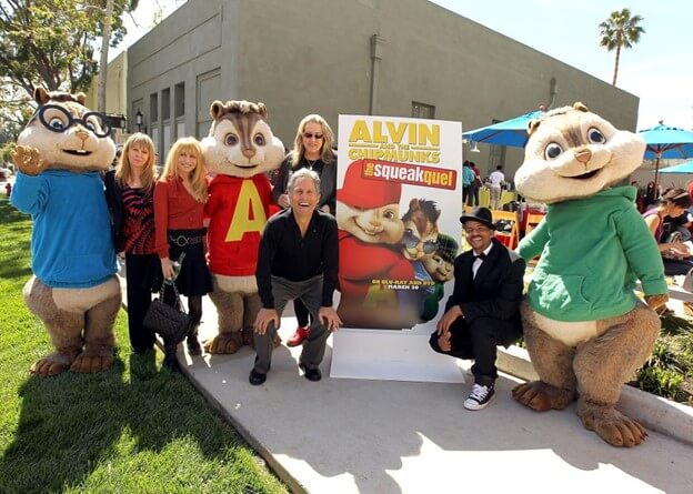 The cast of Alvin & The Chipmunks