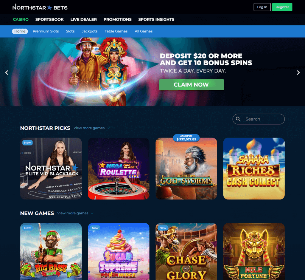 NorthStar Bets Casino Desktop Preview 2