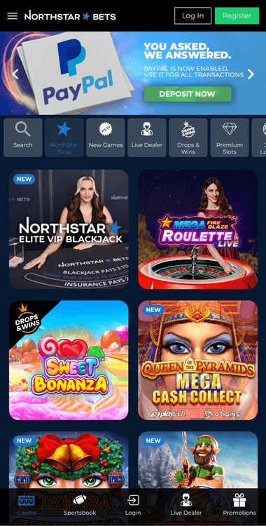 NorthStar Bets Casino Mobile Preview 1