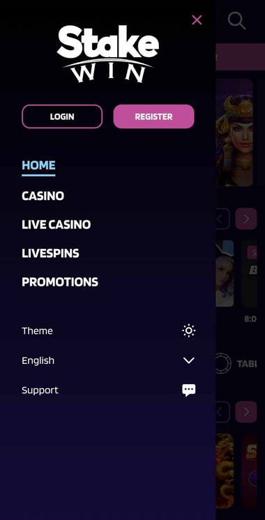 StakeWin Casino Mobile Preview 2
