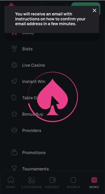Vip Casinos Registration Process Image 1