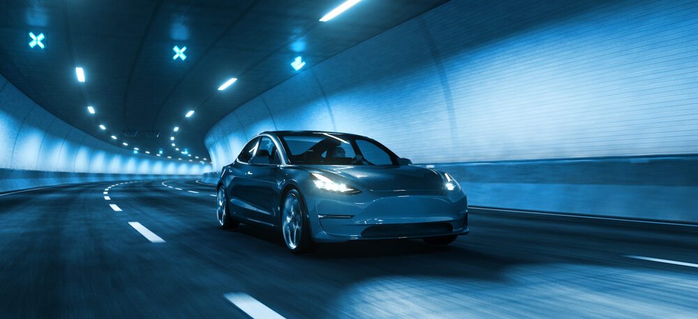Tesla in tunnel