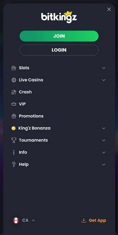 Bitkingz Casino Mobile Preview 1