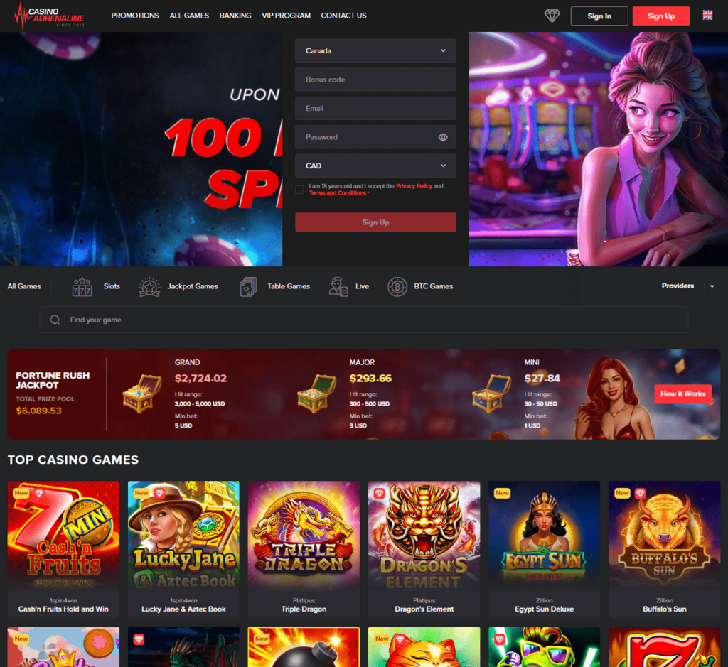 Casino Adrenaline Desktop Preview 1