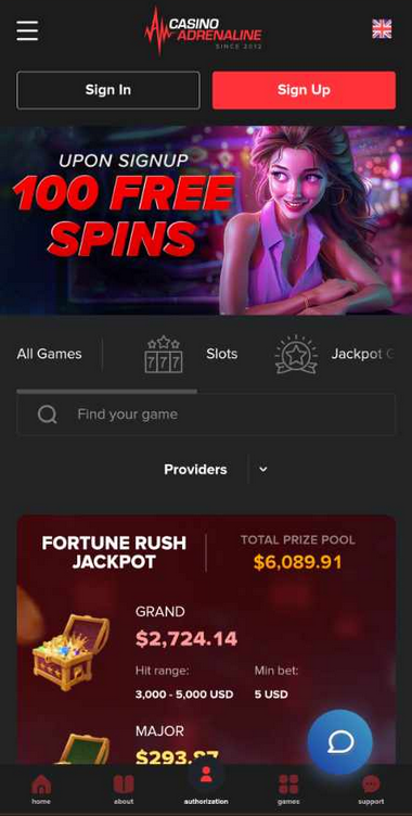 Casino Adrenaline Mobile Preview 2