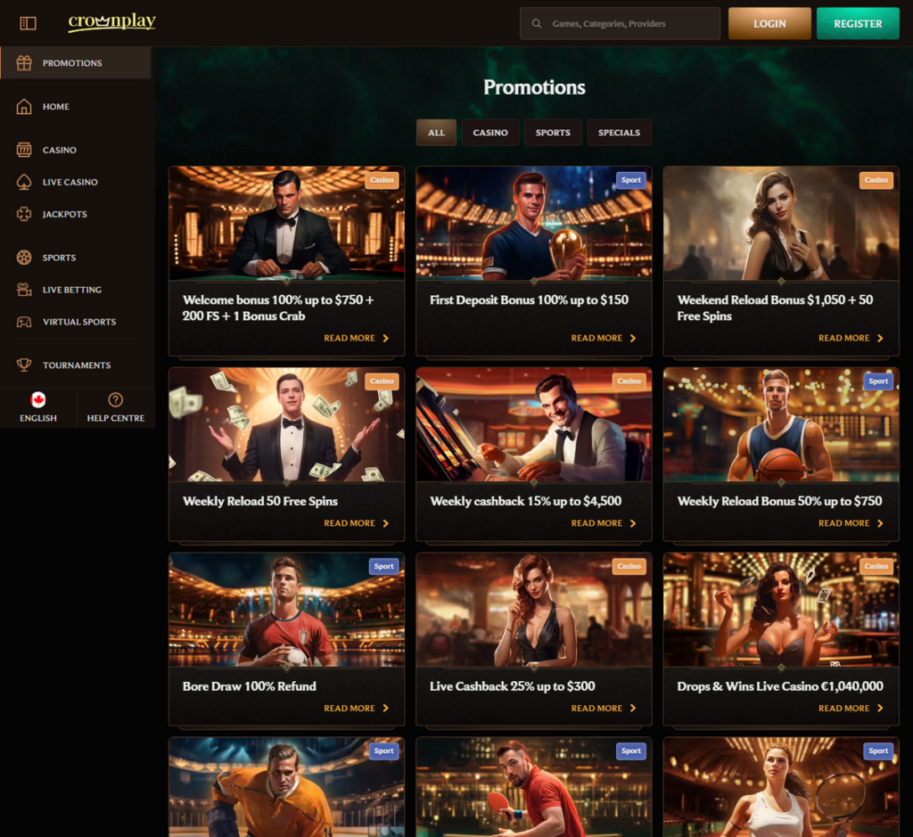 CrownPlay Casino Desktop Preview 2