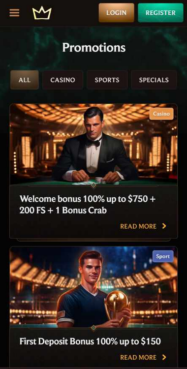 CrownPlay Casino Mobile Preview 2