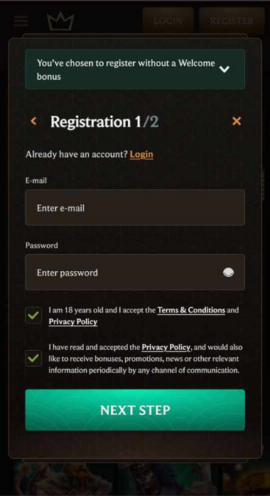 CrownPlay Casino Registration Process Image 2