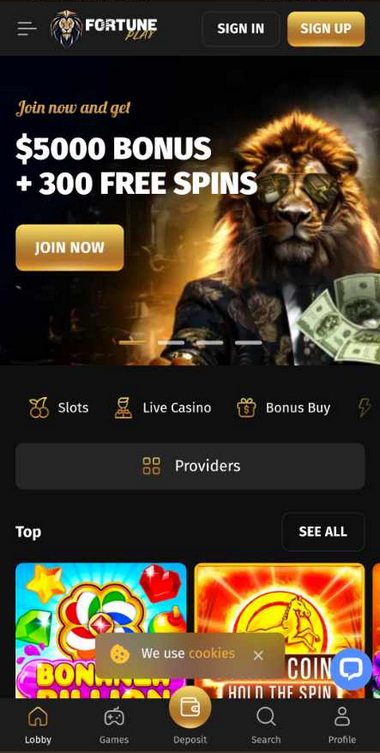 FortunePlay Casino Mobile Preview 1