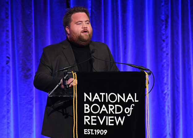 Paul Walter Hauser accepts the award for Breakthrough Performance for "Richard Jewell"