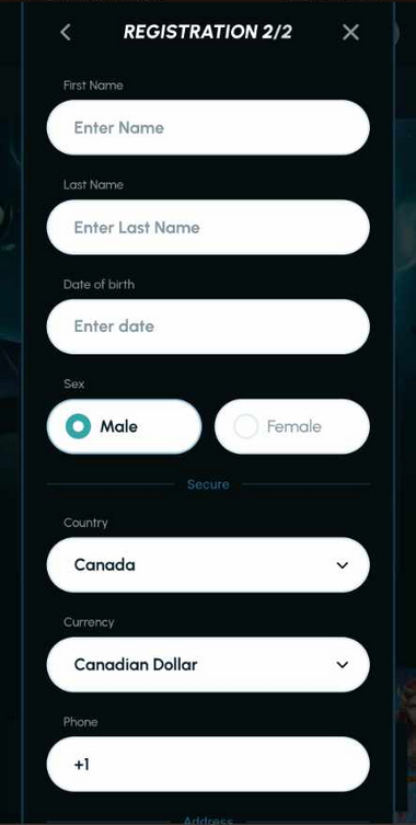 Novomatic Casinos Registration Process Image 3