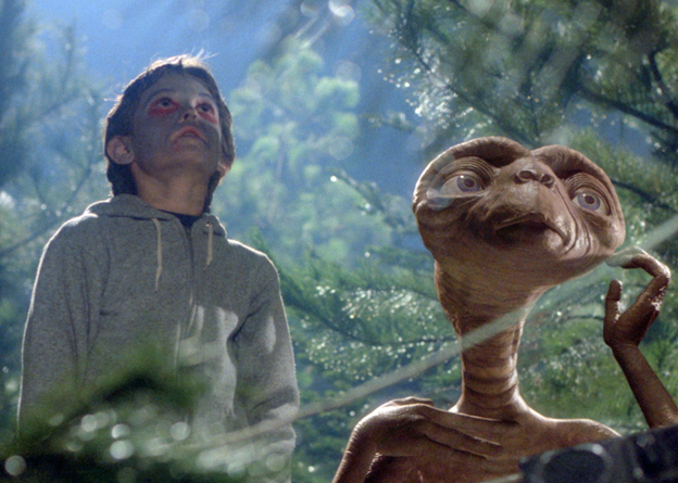 Henry Thomas with E.T. in "E.T. the Extra-Terrestrial"