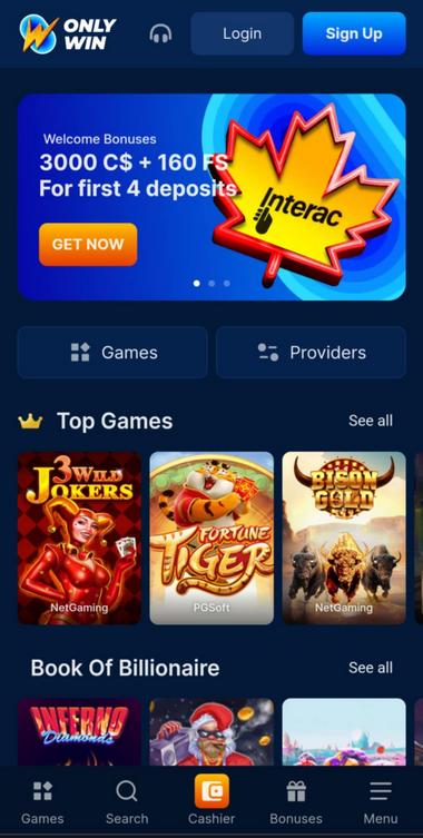 Interac Casinos Mobile Preview 2