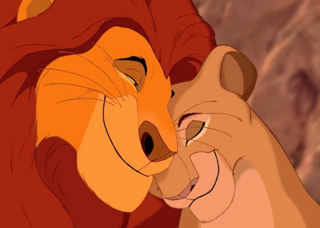 Scene with Sarabi and Mufasa in "The Lion King"