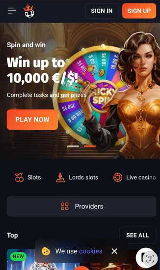 Slot Lords Casino Mobile Preview 2