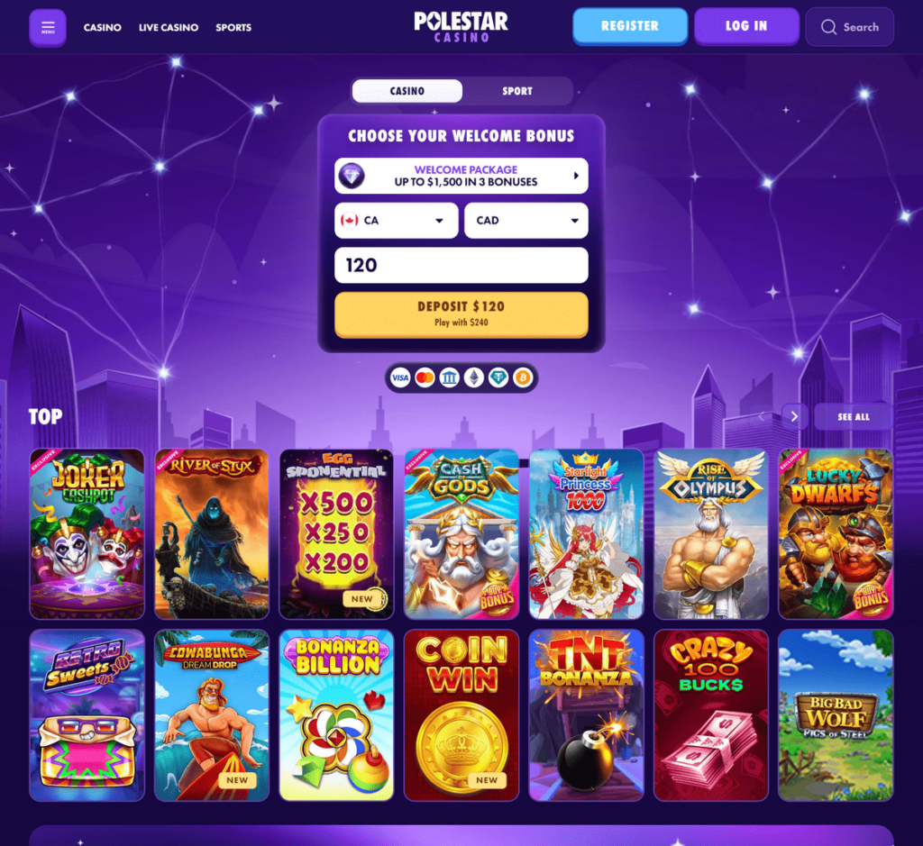 Polestar Casino Desktop Preview 1