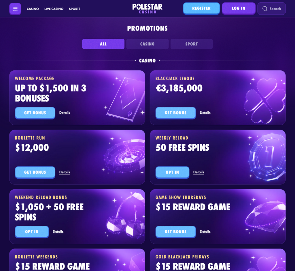 Polestar Casino Desktop Preview 2