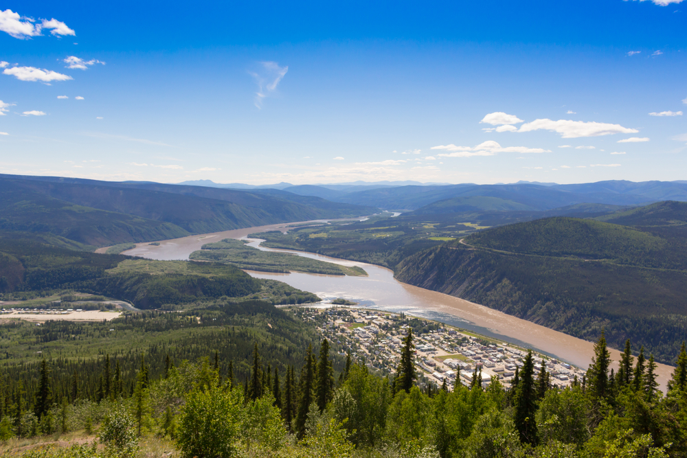 Scenic view of Dawson City, Yukon