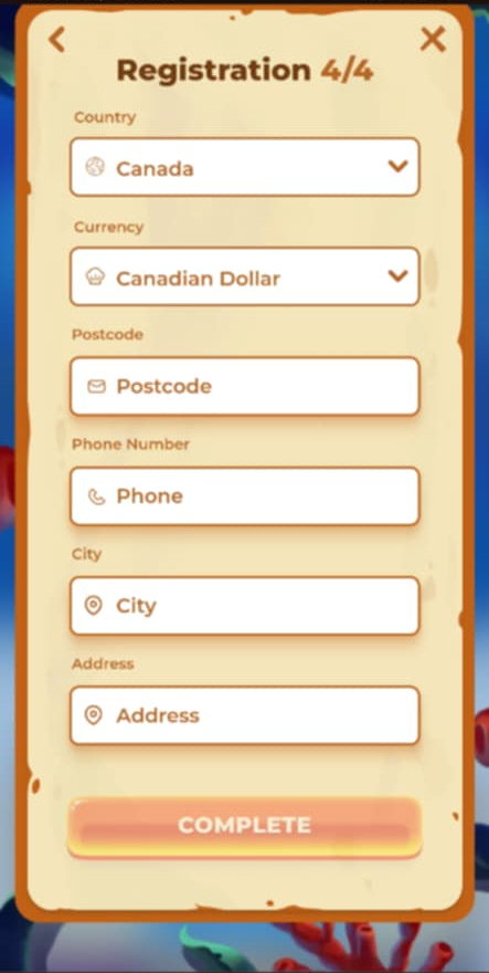 Posido Casino Registration Process Image 4