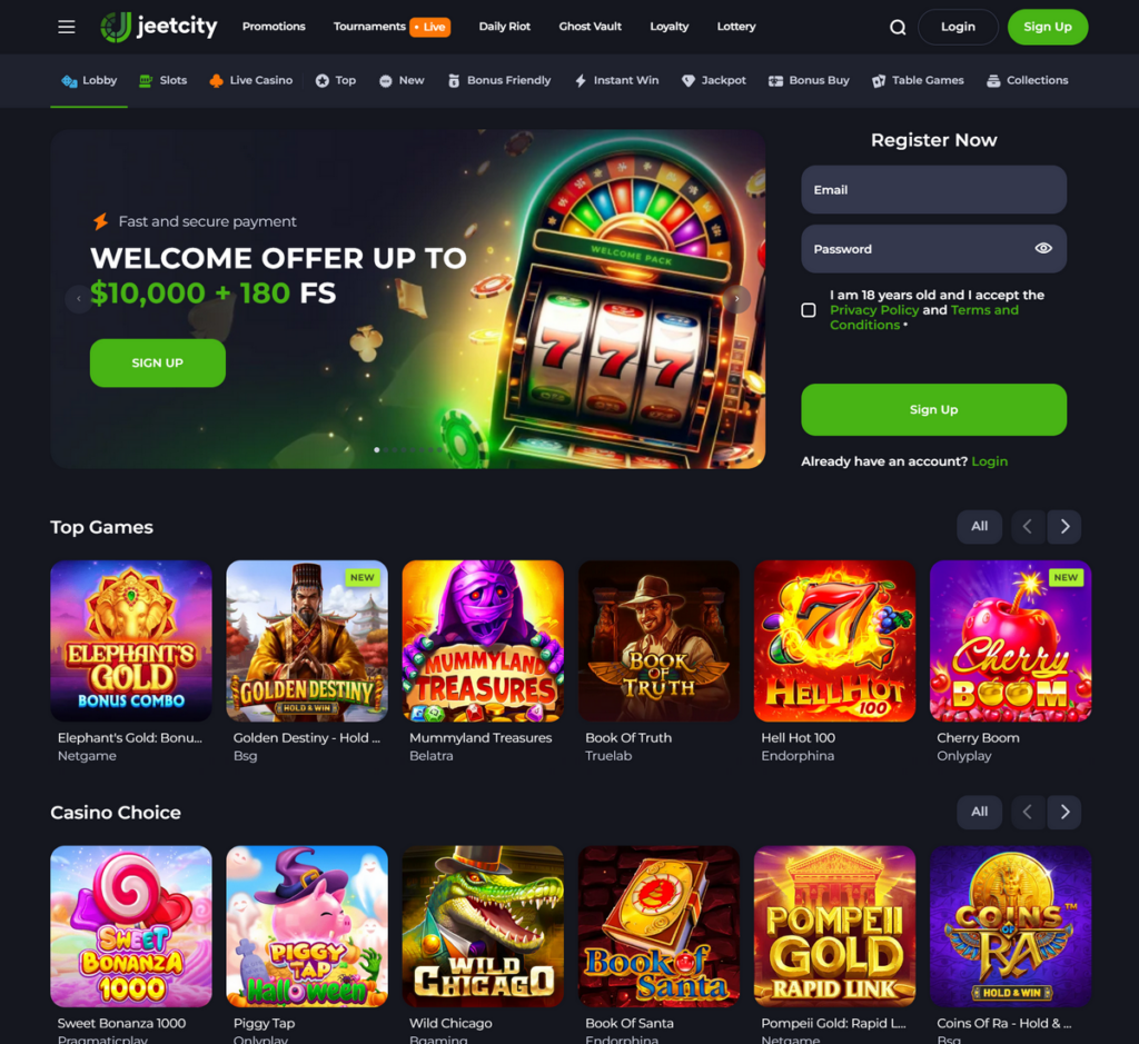 Jeetcity Casino Desktop Preview 1