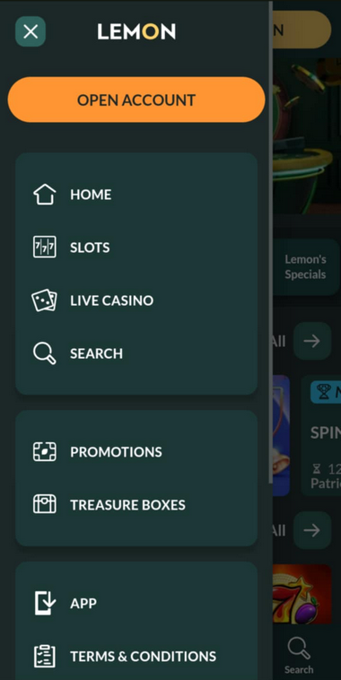 Lemon Casino Mobile Preview 1