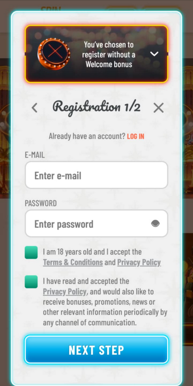 New Mobile Casinos Registration Process Image 2