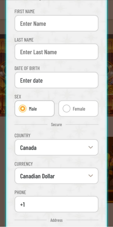 Mobile Casinos Registration Process Image 3