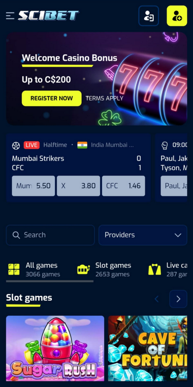 Scibet Mobile Preview 2