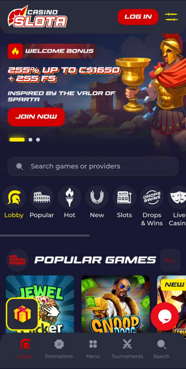 Slota Casino Mobile Preview 2